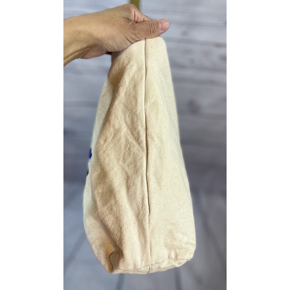 KAWS x Uniqlo Gone Tote Bag Natural Canvas Rare 2019 Art Graphic Shopper Bag - Picture 8 of 12
